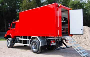 Schutz Fahrzeugbau Kofferaufbau Typ LBK mit Ladebordwand 1500 kg.