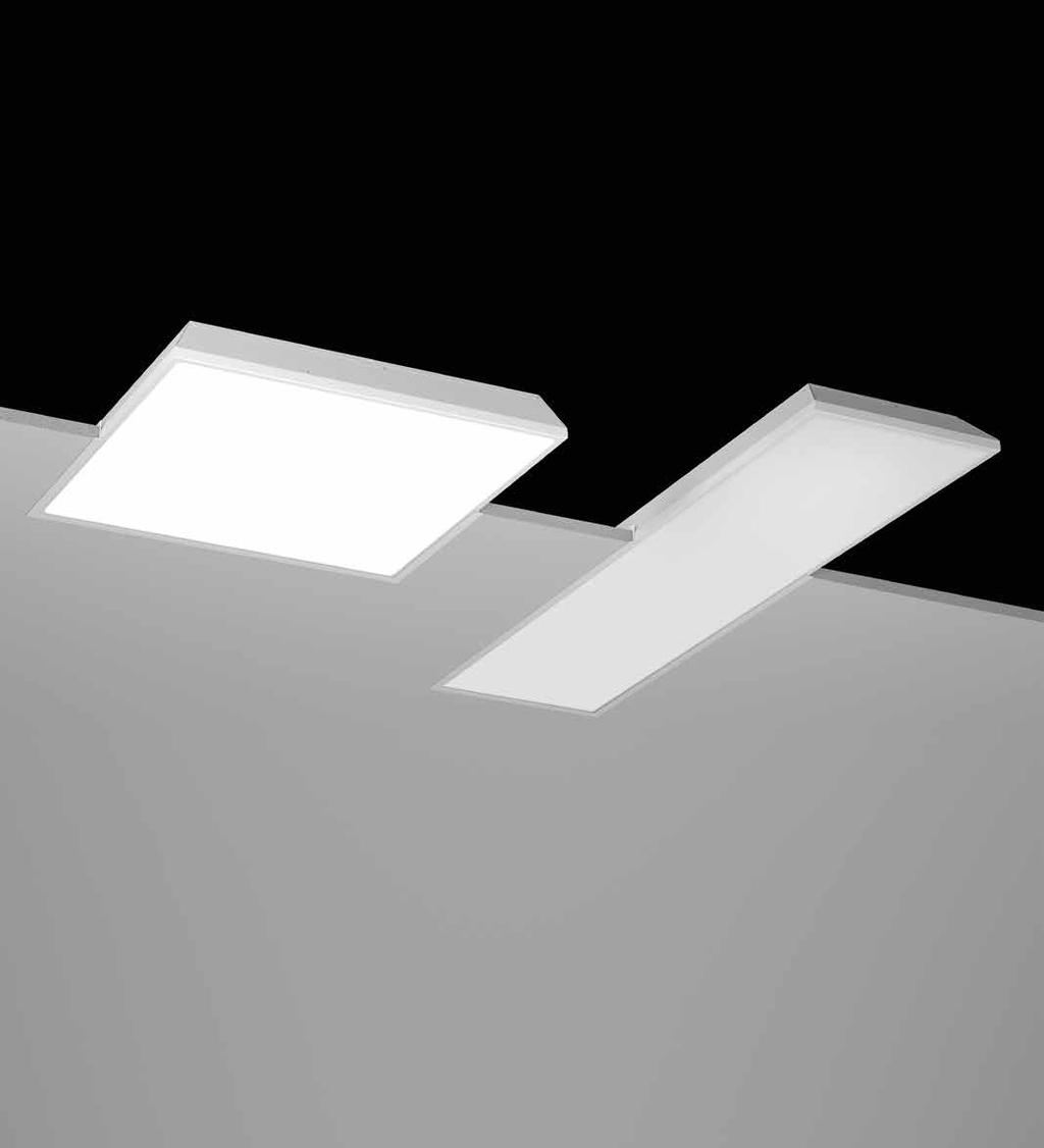 Cluster Deckeneinlegeleuchte - Effiziente Flächenbeleuchtung bis zu 140 lm/w Die Deckeneinlegeleuchten sind sowohl für Rasterdecken, als auch durch