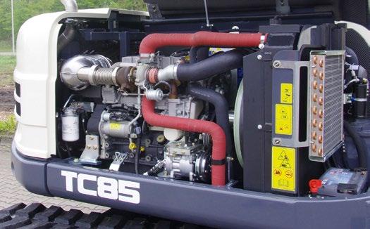 MIDIBAGGER TC8 EFFIZIENT ARBEITEN Der Motor Angetrieben wird der Schaeff Midibagger TC8 von einem Motor der Klasse EU Stufe IIIB / EPA Tier Final.