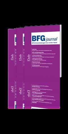 BFGjournal- Jahresabo inklusive Onlinezugang und App zum Heft-Download bestellen sie JETZT ihr Jahresabo Ja, ich bestelle Exemplare BFGjournal-Jahresabo 2017 inkl.
