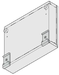mm, Schnappbefestigung für 35 mm DIN-Schienen EN 500; Einpressmutter M4 Schraube, T0, M4 x 6 3 Benutzeranleitung 063069 063070 Beispiel: Hutschienenclip am Gehäuse montiert Beschreibung Clip für