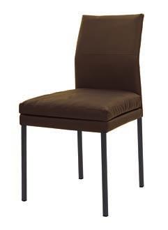 STUHL SESSEL Stuhl NW 550 1 Stuhl mit Polsterrücken, Polstersitz, Kontrastnaht und geschwärztem Quadratrohrgestell (Abbildung mit