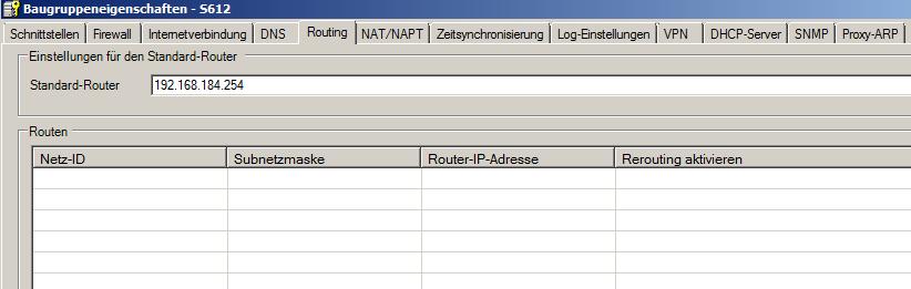 3.1 VPN-Tunnel zwischen SCALANCE M-800 und S612 Vorgehensweise 1. Markieren Sie im Inhaltsbereich den "S612". 2. Wählen Sie den Menübefehl "Bearbeiten" > "Eigenschaften...". Klicken Sie auf das Register "Routing".