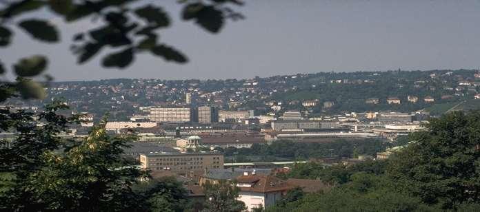 Ville de Stuttgart 607 000 habitants Surface construite: 207 km² Densité de population: env.