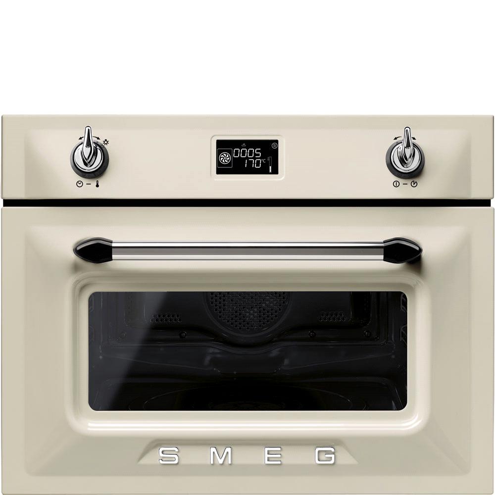 SF4920MCP AUSLAUFMODELL Einbau-Kompakt-Mikrowellenbackofen, 45 cm, Creme, Design, VAPOR CLEAN, Large LCD-Display, SOFT CLOSE EAN13: 8017709204884 AUSLAUFMODELL Gerätefront in schwarz