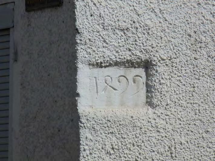 Corneliastraße 55 Erhaltenswertes Bauteil Inschriftenstein Sekundär vermauerter