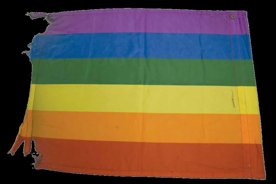 1 Hintergrundinformation für LehrerInnen Regenbogenfahne, 2001. 48,5 cm x 35 cm (QWIEN Zentrum für schwul/lesbische Kultur und Geschichte, Wien).