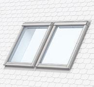 Kombi-Eindeckrahmen DUO und TRIO für flaches Dachmaterial, 2 und 3 Fenster nebeneinander EKS für den Standard Einbau Standard Einbau Eindeckrahmen EKS für flaches Dach material Vertiefter Einbau (-4