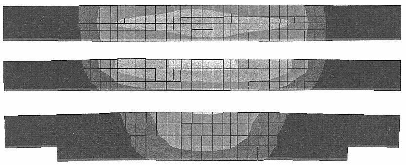 Bild 7: Anordnung der Reifensensoren im eingefederten 3D FEM Netz, Fries [24] Im Zenit des