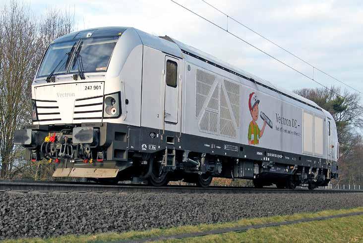 Siemens Vectron DE Mit Vectron DE steht den Eisenbahnverkehrsunternehmen eine rundum durchdachte dieselelektrische Lokomotive mit hervorragenden Laufeigenschaften zur Verfügung.