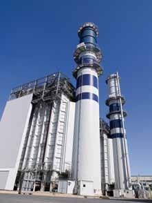 Funktion In einem GuD-Kraftwerk werden die Prin zipien eines Gasturbinen kraftwerks mit denen eines Dampfkraftwerks kombiniert.