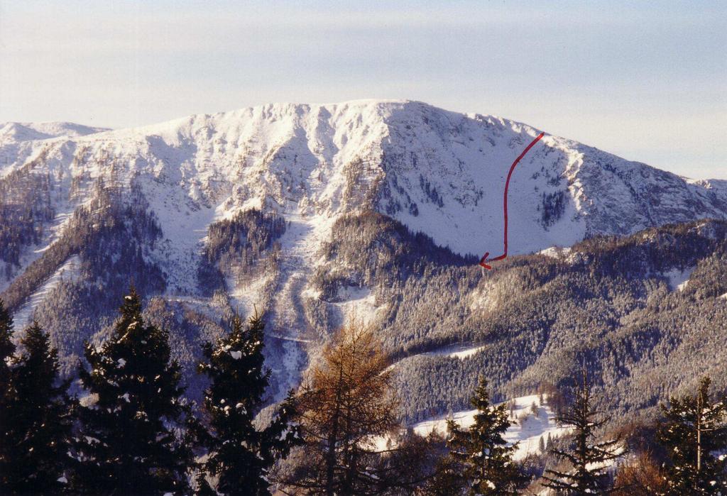 Bärentaler Kotschna rote Linie: Skitourenverlauf durch die