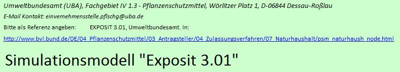 Berechnung der Konzentration durch Abschwemmung (RO) und Drainage (DN) Parameter: Chemisch-physikalische Eigenschaften des Wirkstoffes Bodendeckung Mehrfachanwendung des Produktes Eintragsereignis 3