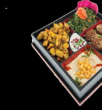 Unsere Duzi s Menüboxen Duzi s Veggie Box (A, N) 9,90 hausgemachte Falafel, Fatoush Salat, Houmus Classic und Batata Harra Duzi s Chicken Box (A, N) 10,90 Hausgemachte Falafel, Fatoush Salat, Houmus