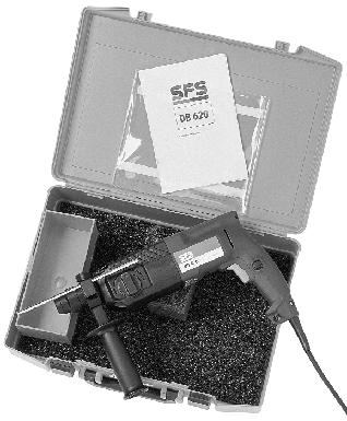 Mit speziellem Einsteckwerkzeug ausgerüstet, kann der DB 620 auch für das Setzen der spike verwendet werden.