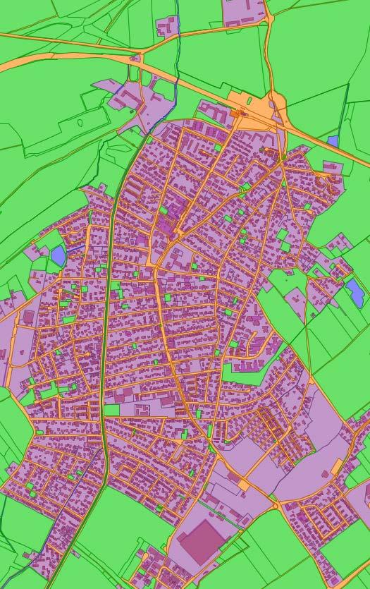 1. Datengrundlagen - Geodaten Karte der tatsächlichen Nutzung Wohnbaufläche Industrie und Gewerbefläche Verkehr Vegetation