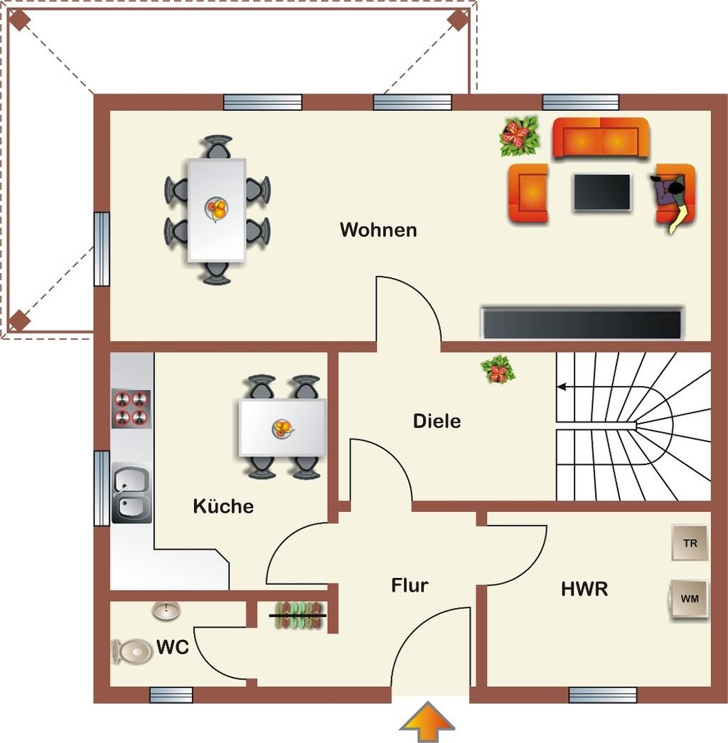 Grundriss Variante B - 138m².