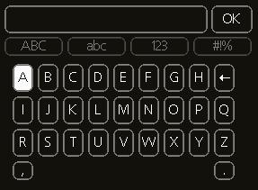 Verwendung der virtuellen Tastatur Hilfemenü Viele Menüs enthalten Symbol, das auf die Verfügbarkeit er zusätzlichen Hilfe hinweist. So rufen Sie den Hilfetext auf: 1.