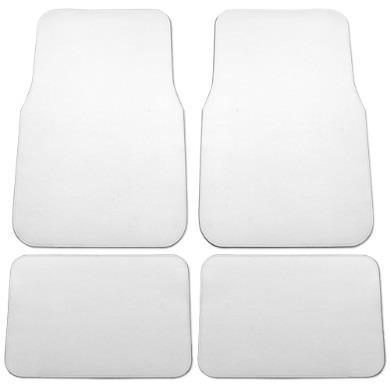 Auto-Fußmatte weiß, Universaldesign für Hecksitze Größe 44 x 63 cm, 3 mm stark
