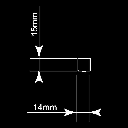 Aluminium Sonderlängen möglich 16 Fräslänge für den Einbau: Gesamtlänge abzüglich 5 mm