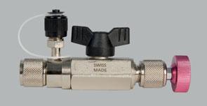 Valve Core Tools for ¼ SAE 32525 Valve core replacing tool with adjustable vacuum gauge access port and system connection ¼ SAE.