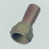 Nut solder fittings are available for all flare sizes with tube diameters in inch as well as in metric sizes.