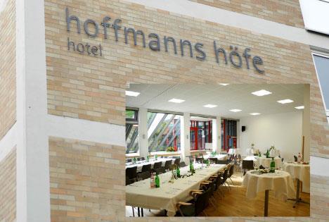 Veranstaltungsort Die hoffmanns höfe befinden sich im Westen Frankfurts südlich des Mains im Bereich des Uniklinikums.