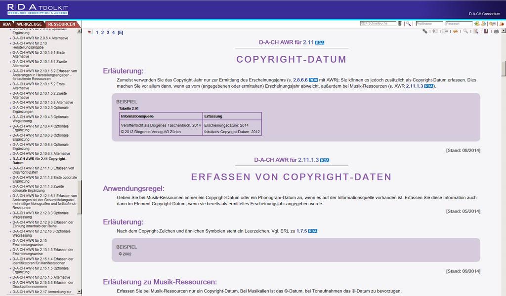 Feld 264 _4 $c Copyright-Datum: D-A-CH Anwendungsregeln «Zumeist verwenden Sie das Copyright-Jahr nur zur Ermittlung des Erscheinungsjahrs» Da kein