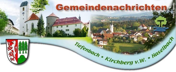 Tiefenbach - 1 - Nr. 16/2014 Ausgabe Nr. 16/2014 11. September 2014 Herausgeber: 1. Bürgermeister der Gemeinde Tiefenbach, Pilgrimstr. 2, 08509/9009-0, E-Mail: info@tiefenbach.bayern.de, www.