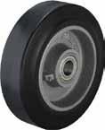 Räder für Transportgeräte- und Schwerlast-Rollen ALEV 100-250 mm 200-650 kg Hochwertiger Elastik-Vollgummi, Leichtlaufqualität, Blickle EasyRoll, schwarz.