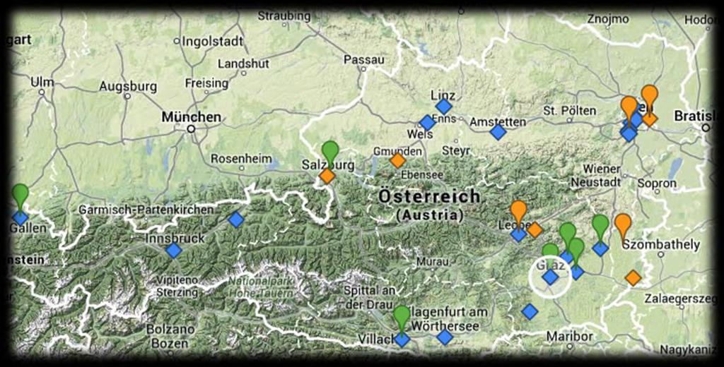 Modellregion Smart Styria Überblick Smart-Cities Österreich (Quelle: www.smartcities.