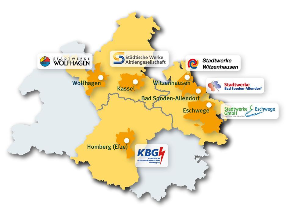 In der Region, mit der Region: die SUN Die SUN-Partner versorgen bereits rund 290.