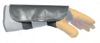 Schweißerschutzhandschuhe Handschutzschild Handschutzschild aus gewebtem aluminisiertem Kevlar für die Verwendung in Kombination mit Schweißerhandschuhen, um zusätzlichen Schutz vor Strahlungshitze