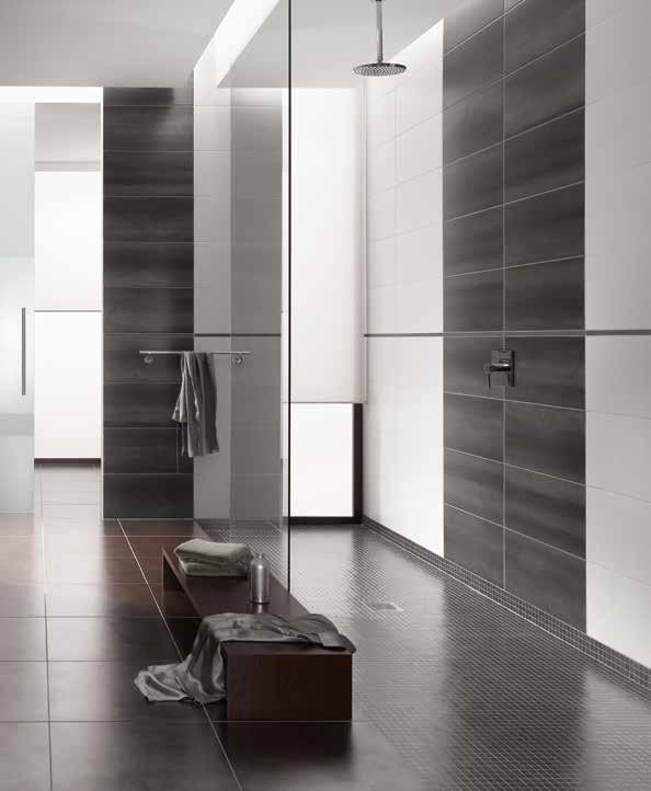 Große Vielfalt in Design, Funktion und Format Für die klassische Punktentwässerung in der Dusche bietet wedi die Fundo Primo Duschelemente in unterschiedlichsten Größen an.