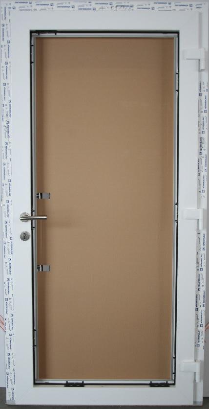 Kunststoff Haustür (M1) Profil: 88Plus Maß: 1100 x 2100mm DIN: links Farbe: beidseitig weiß Griff: ZAE 6S 600/400 Innendrücker: ZIE 9