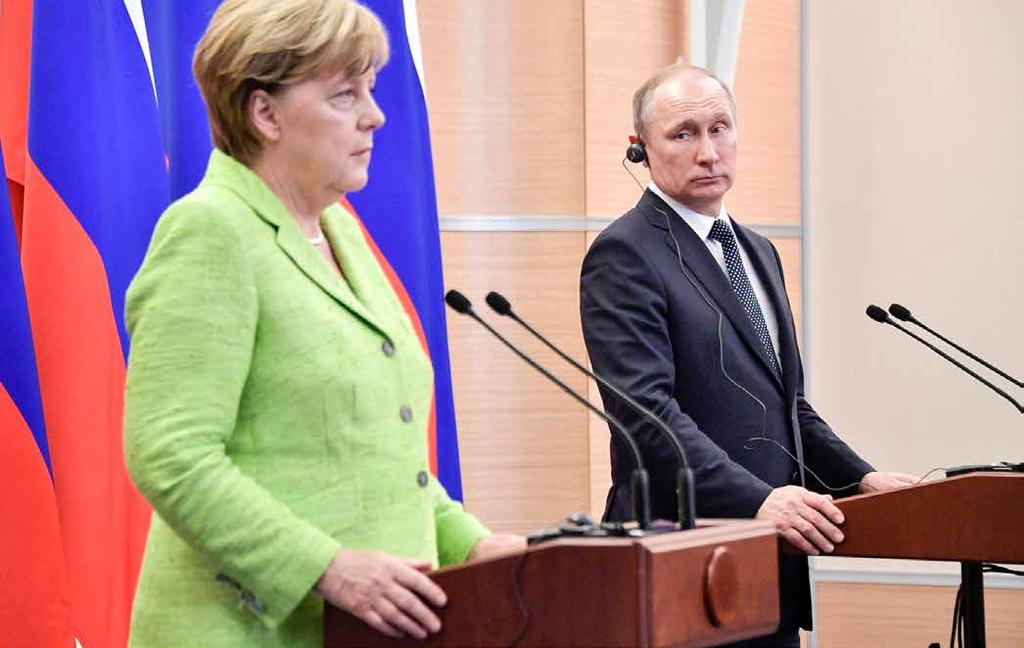 32 WeltTrends 131 kremlin.ru (PD) Auf Distanz Merkel und Putin, Pressekonferenz am 2.5.2017 in Sotschi.