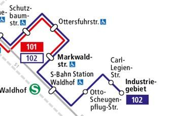 Fahrplanwechsel: Änderungen im OVB-Liniennetz Teilweise verkürzter Fahrtweg der Linie 102: Am späten Vormittag werden drei Fahrten der Busse der Linie 102 leicht verkürzt.