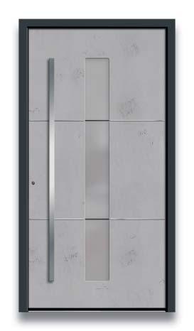 B Modell 6864-83 erhabene Lisenen Art-Beton Aufsatzfüllung Extras: Glas Satinato weiß