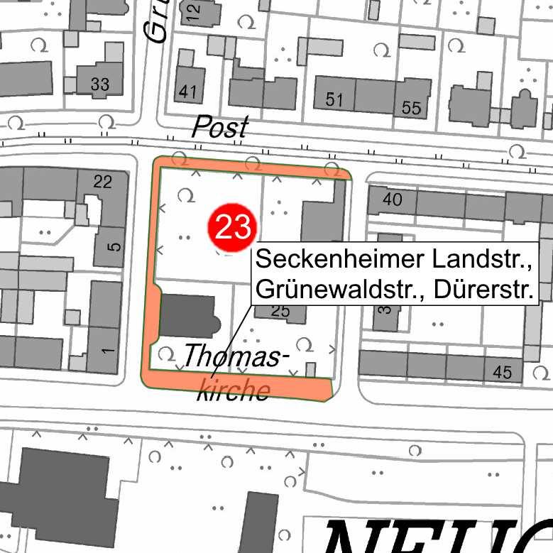 23 Rahmenvertrag Gehweg: Seckenheimer Landstr., Grünewaldstr., Dürerstr.