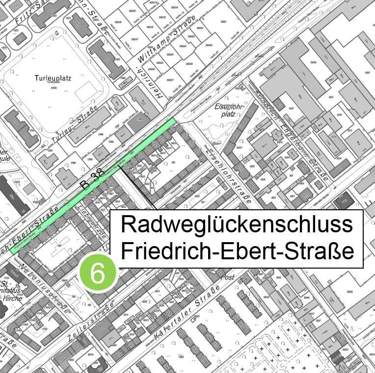 6 Radweglückenschluss Friedrich-Ebert-Str. Projektnummer: 8.