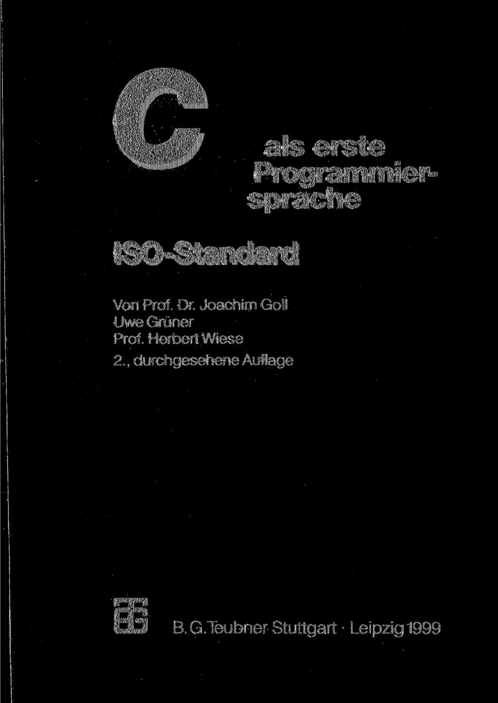ISO-SiMMlarcl als erste Programmiersprache Von Prof. Dr.