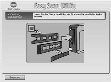 Verwenden der Easy Scan Utility -Software Wenn die Easy Scan Utility -Software gestartet wird, öffnet sich der Easy Scan - Assistent.