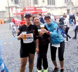 16. Volksbank Münster Marathon als Staffel teilzunehmen. Gesagt, getan: Unter dem Namen GdP Frauenpower meldeten wir uns an und dann hieß es trainieren, trainieren, trainieren.