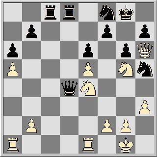 Bornmüller,Erich - Wolf,Willi (Sizilianisch) fs 1.e4 c5 2.Sf3 d6 3.Lb5+ Ld7 4.Lxd7+ Sxd7 Auch möglich ist Dxd7 Mit der Idee, den Springer nach c6 zu stellen. 5.0-0 g6 6.