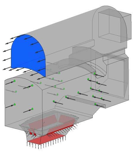Aufbau CFD-Modell für Abgleich Randbedingungen: - 2-Phasen, Stationäre Simulation - Fluid 1: Primärluft (mit Luft als ideales Gas bei 20 C) - Fluid 2: Sekundärluft (mit Luft als ideales Gas bei 20 C)