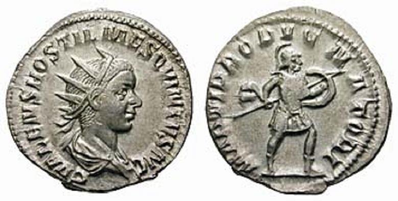 : 353 Rufpreis-Opening bid: CHF 10000,- Gattin des Traianus Decius AV Aureus 3,80g Rom Av: HER ETRVSCILLA AVG, Diademierte Büste mit Palla nach rechts.