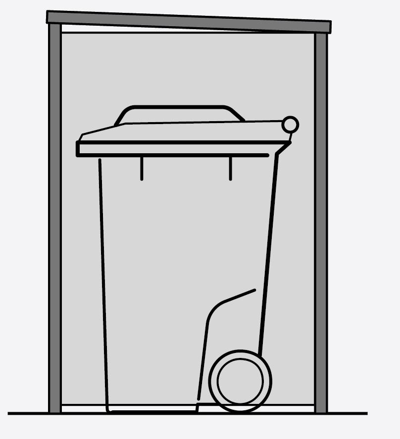 Maße und Verwendung 240 l Mülltonnenbox Mit der Gerhardt Braun 240 l Mülltonnenbox sorgen Sie nicht nur für Ordnung und Sauberkeit vor dem Haus.
