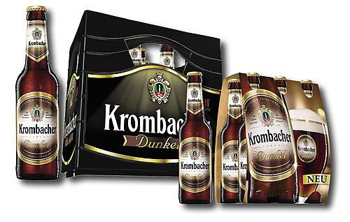 Neu: Krombacher Dunkel Die dunkle Spezialität aus Krombach gibt es ab sofort auch für den heimischen Verzehr. Damit bedient die Brauerei die stetig wachsende Nachfrage nach dunklen Bieren.