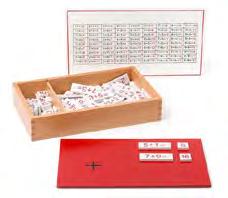 Montessori-Material Mathematik Additionskasten Kasten mit Additionsaufgaben Holzkasten: 5 x 16 x 32