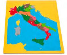 Montessori-Material Kosmisches Material Geografie Große Puzzlekarte Italien Holzpuzzlekarte mit herausnehmbaren Regionen Größe: 57 x 44,5 cm Artikel Nr.